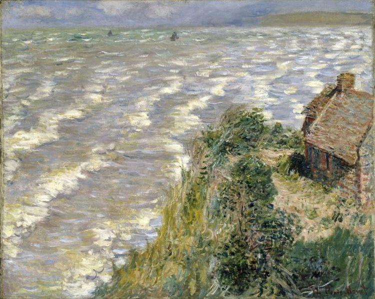 Claude Monet Rising Tide at Pourville (Maree montantea Pourville) France oil painting art